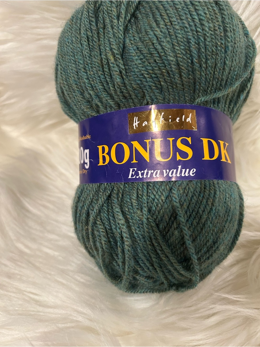 Hayfield Bonus DK Teal Green Wool Yarn - 306 yds.